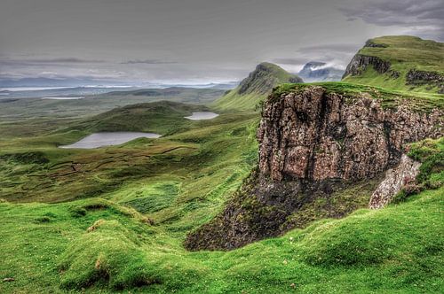 Landschap in de Quiraing, Schotland.