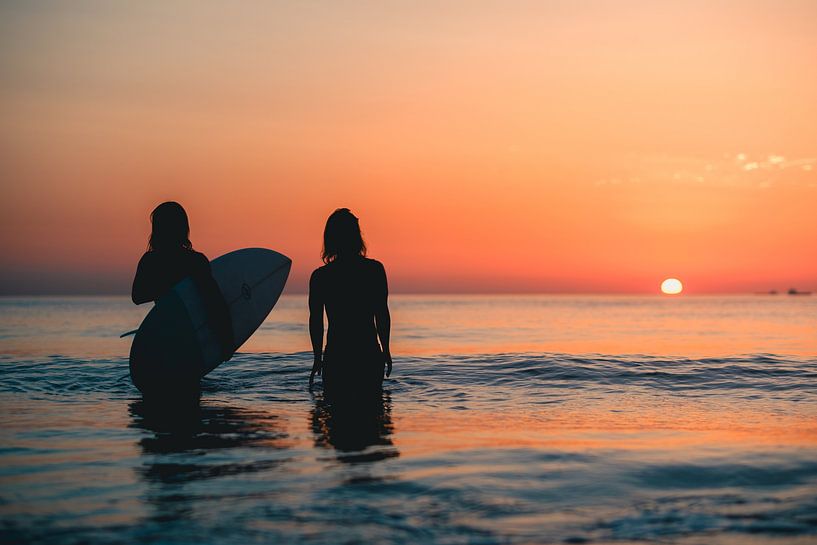 Surfen Domburg Sonnenuntergang 2 von Andy Troy