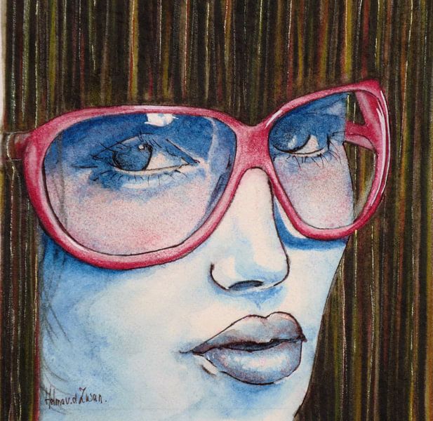Pink glasses by Helma van der Zwan