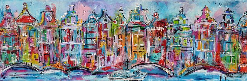 Grachten van Amsterdam van Kunstenares Mir M. Kolkman van der Klip