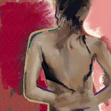 Striptease | Abstract vrouwenportret van MadameRuiz