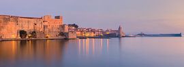 Panorama et lever du soleil à Collioure, en France