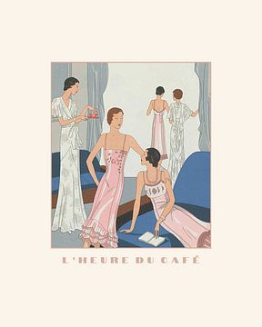L'heure du café | Art Deco Fashion Print | Chic en minimalistisch van NOONY