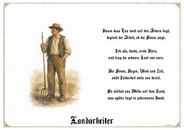 Landarbeiders – Gildebeeld met gedicht van Marcus Achberger