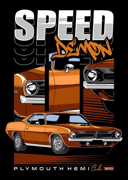 Plymouth Hemi Cuda Muscle Car von Adam Khabibi
