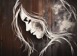 Porträt Banksy-Stil