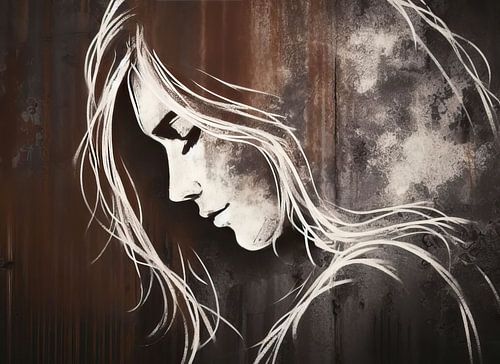 Porträt Banksy-Stil