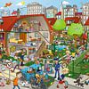 The cosy neighbourhood - colourful search board by Galerie Ringoot