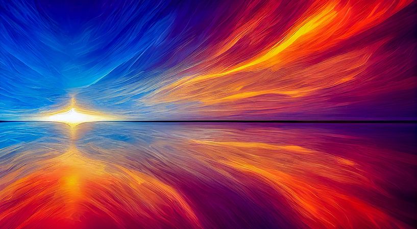 sunset in the sea, Generative AI Illustration von Animaflora PicsStock
