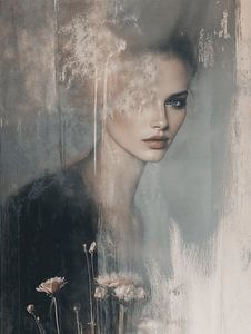 Modernes und abstraktes poetisches Porträt
