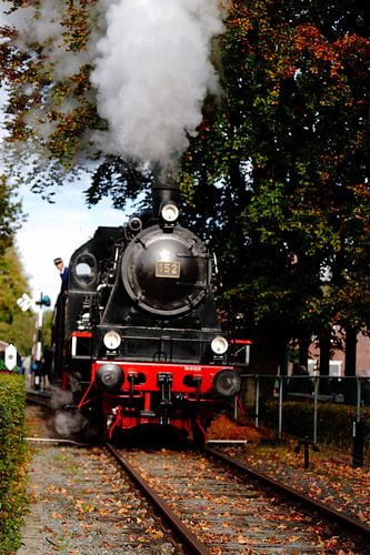 Stoomlocomotief in actie