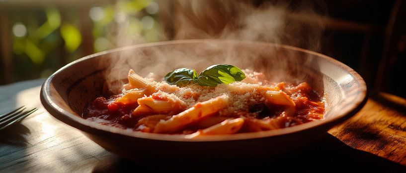 Dampfaroma von Pasta mit frischen Kräutern von Poster Art Shop