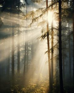 Sonnenaufgang im Wald