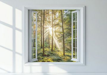 view of the forest landscape from the living room by Egon Zitter