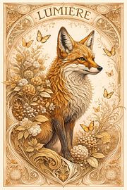 Fox poster by Linda de Klein