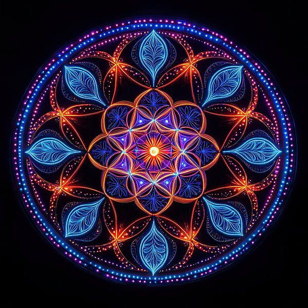Mandala of cosmic love by Niklas Maximilian