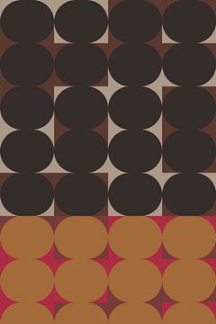 Retro kunst uit de jaren 70. Abstract geometrisch patroon nr. 5 van Dina Dankers