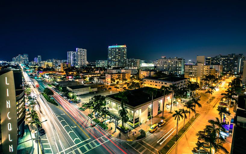 Uitzicht over South Beach Miami van Floris Heuer