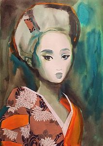 Chrysanthemum Kimono by Helia Tayebi Art