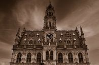 Gevel van het stadhuis van Oudenaarde Sepia van Imladris Images thumbnail