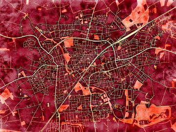 Kaart van Ahlen in de stijl 'Amber Autumn' van Maporia