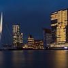 Rotterdam skyline Erasmusbrug vanaf de Willemskade van Manon Ruitenberg