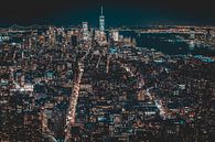 New York skyline van Mark de Rooij thumbnail