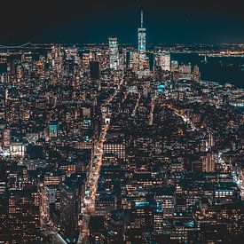 New York skyline van Mark de Rooij