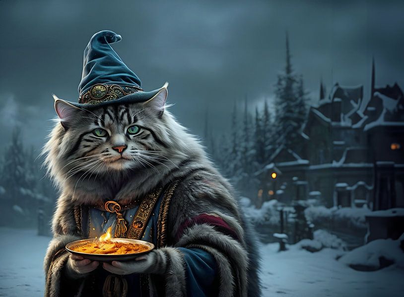 Siberian kaer wears sorcerer's hat by Eye on You