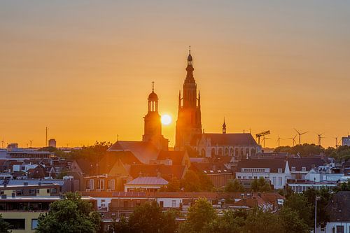 Skyline Breda Zonsondergang Grote Kerk