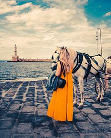 Woman in orange by SJ Media