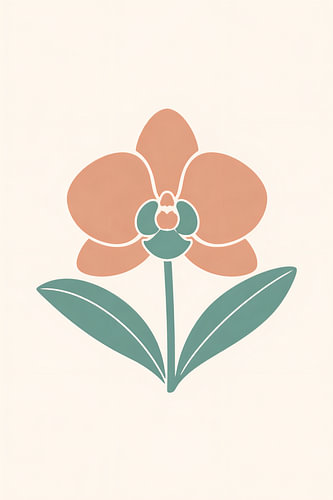 Moderne Orchidee Illustratie