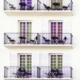 Facade with balconies by Hanneke Luit