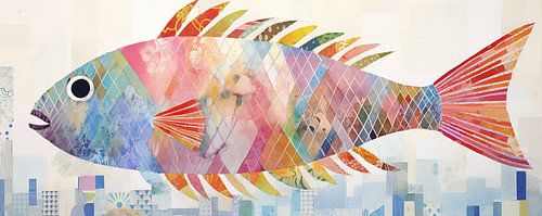 Kleurrijke Vis | Schilderij Vis