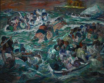 Max Beckmann - Sinking of the Titanic (1912-13) by Peter Balan