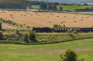Steam train through the hills of South Limburg