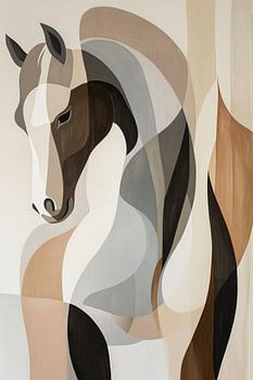 Portrait abstrait moderne d'un cheval