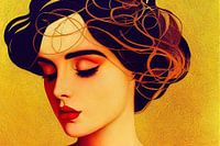 An elegant Woman in the Style of Gustav Klimt