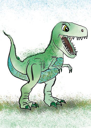 Tekening van een tyrannosaurus rex
