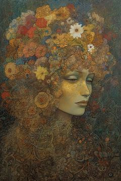 Woman with flowers by Imagine