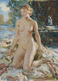Naked Bathing Girl by Antonije Lazovic