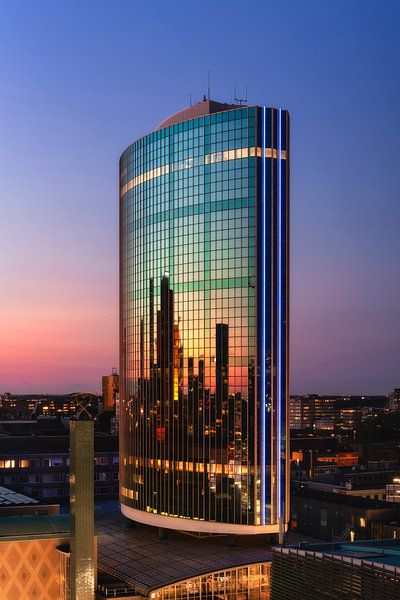 WTC Rotterdam Zonsondergang van Vincent Fennis