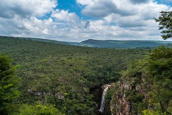 Mosquito waterfall in Chapada Diamantina in the countryside of B