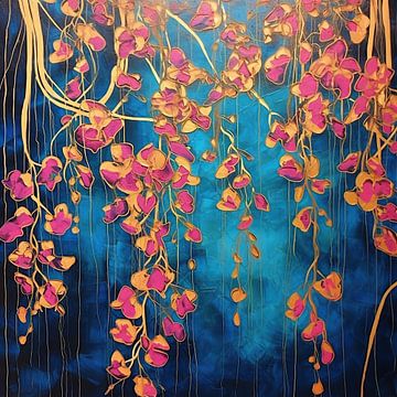 Danse des orchidées sur Peinture Abstraite