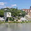 Verona - Blick über die Etsch zur Parrocchia di San Giorgio in Braida und Santuario della Madonna di Lourdes von t.ART