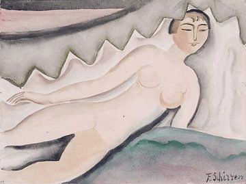 Reclining nude, Ferdinand Schirren