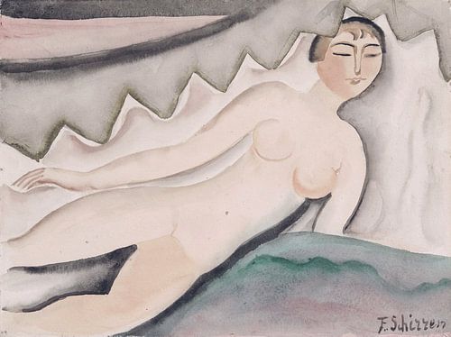 Liggend naakt, Ferdinand Schirren