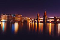 Oberbaumbrücke (Berlin) by night