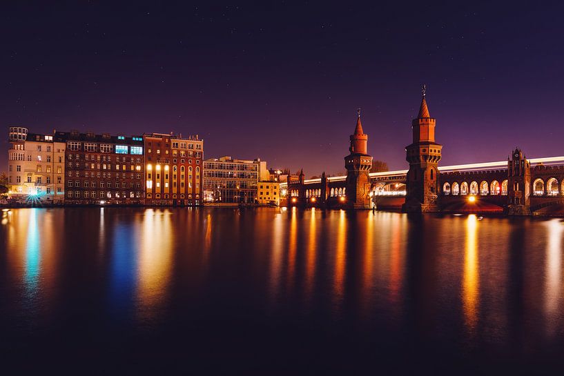 Oberbaumbrücke (Berlin) bei Nacht von Skyze Photography by André Stein