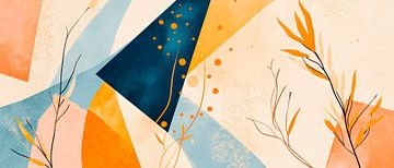 Colourful geometric shapes and plants by Poster Art Shop